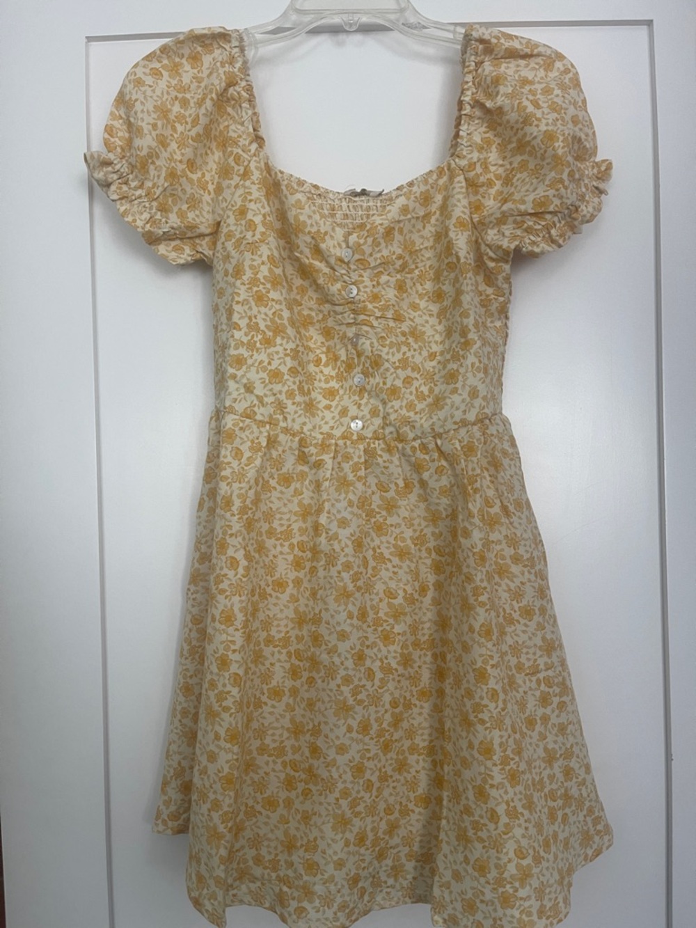Yellow floral dress